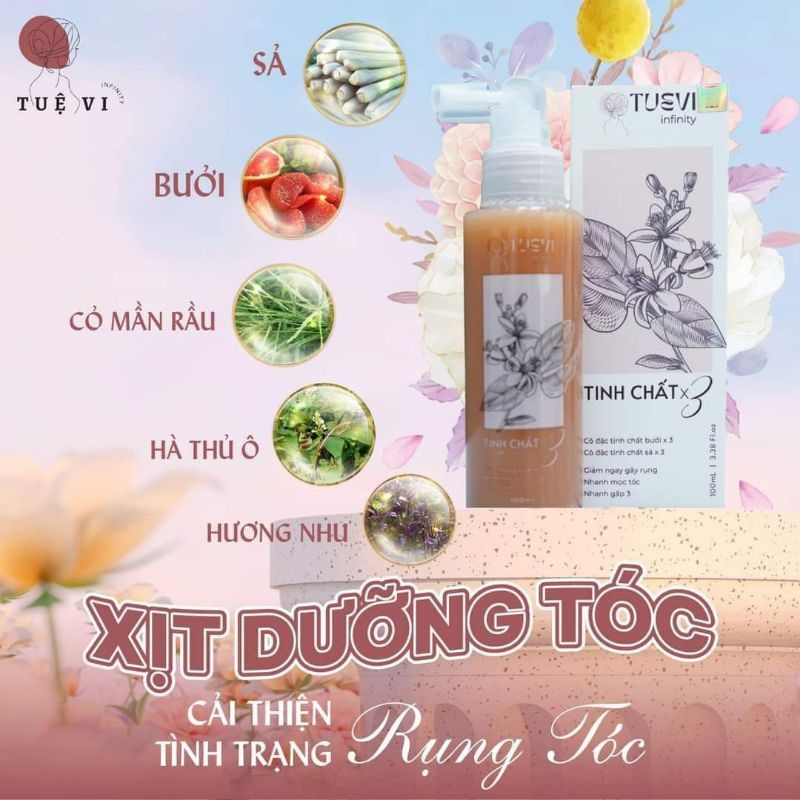 Xịt Tinh Dầu Bưởi Tuệ Vi,Xịt Giảm Rụng Tóc Kích Mọc Tóc Nhanh Dài