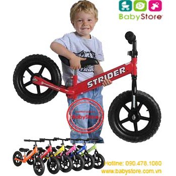 Xe thăng bằng Strider Sport hàng Mỹ,tặng mũ bảo hiểm và bộ bảo vệ tay chân, chuông xe
