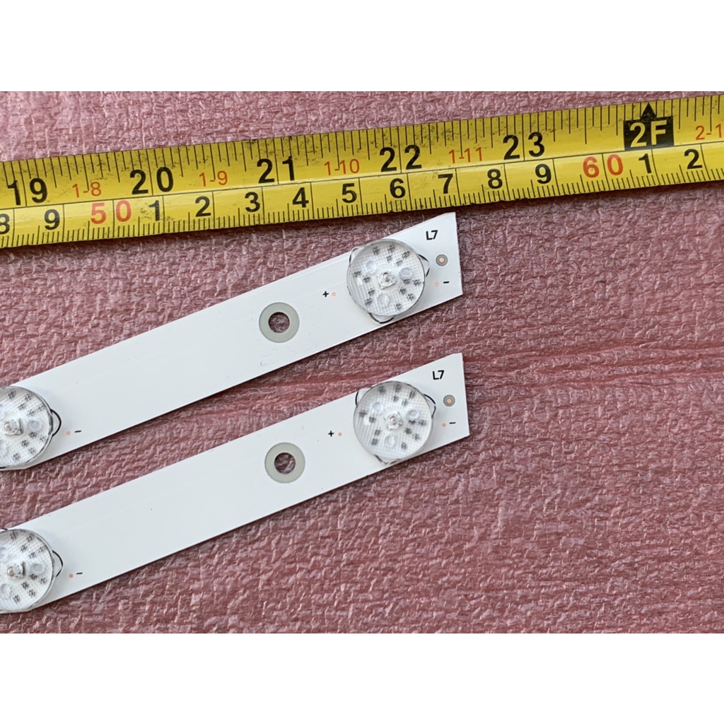 THANH LED TIVI DARLING 32HD955T2 32L3650 CRH-A323030020759PREV1.1 MỚI 100%, BỘ 2 THANH, MỖI THANH 7 BÓNG 3V, DÀI 56,9cm