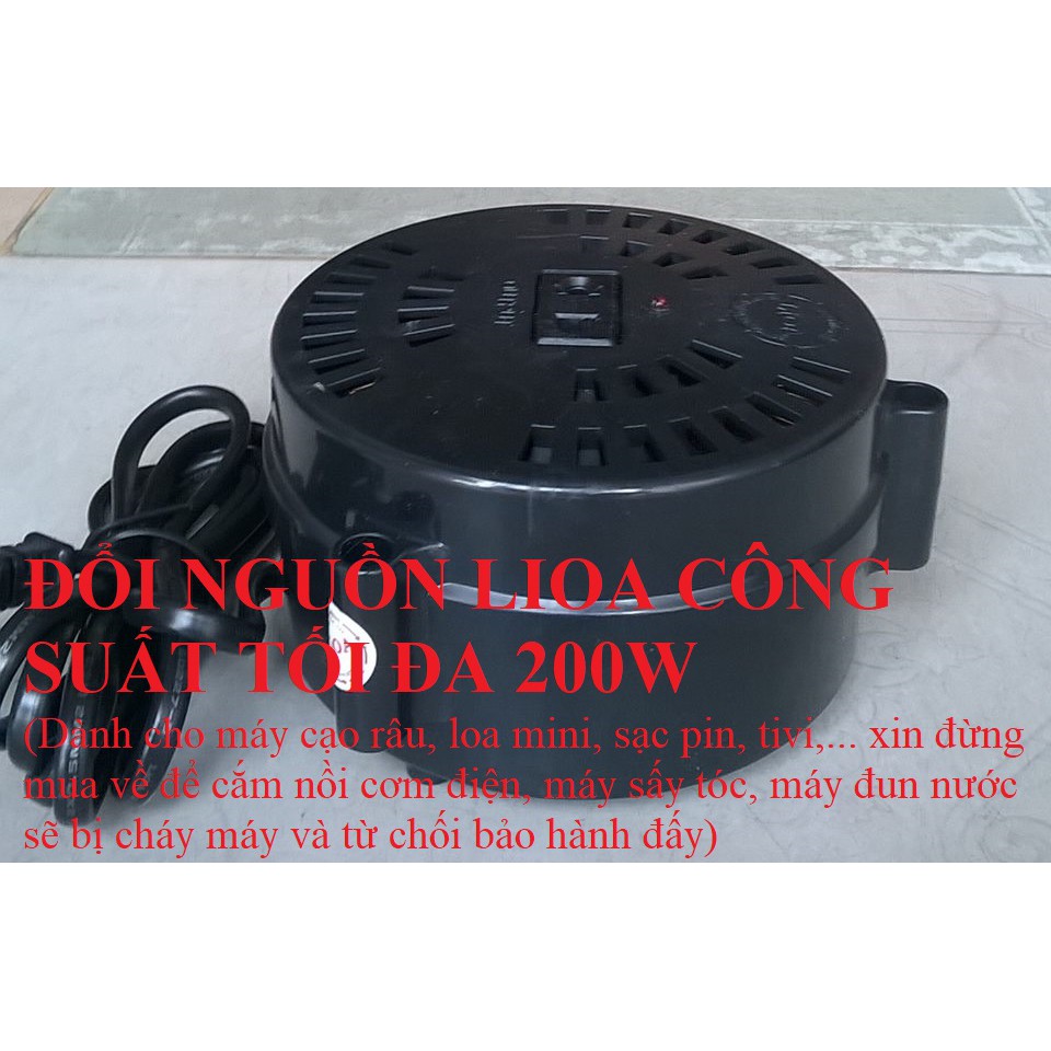 Đổi nguồn LIOA 200VA 220v sang 100v (Đen)