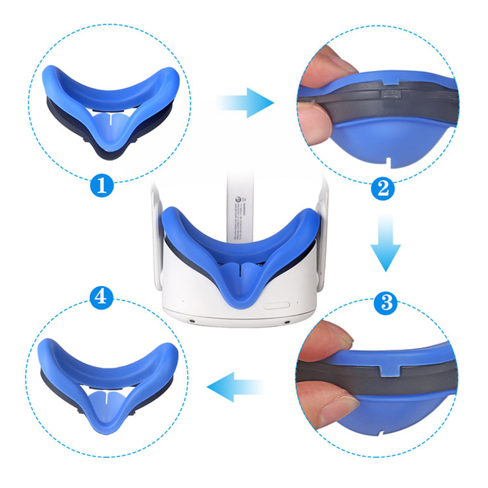 (Hàng Mới Về) Miếng Đệm Silicone Vr Quest 2 Vr Chống Mồ Hôi Tiện Dụng