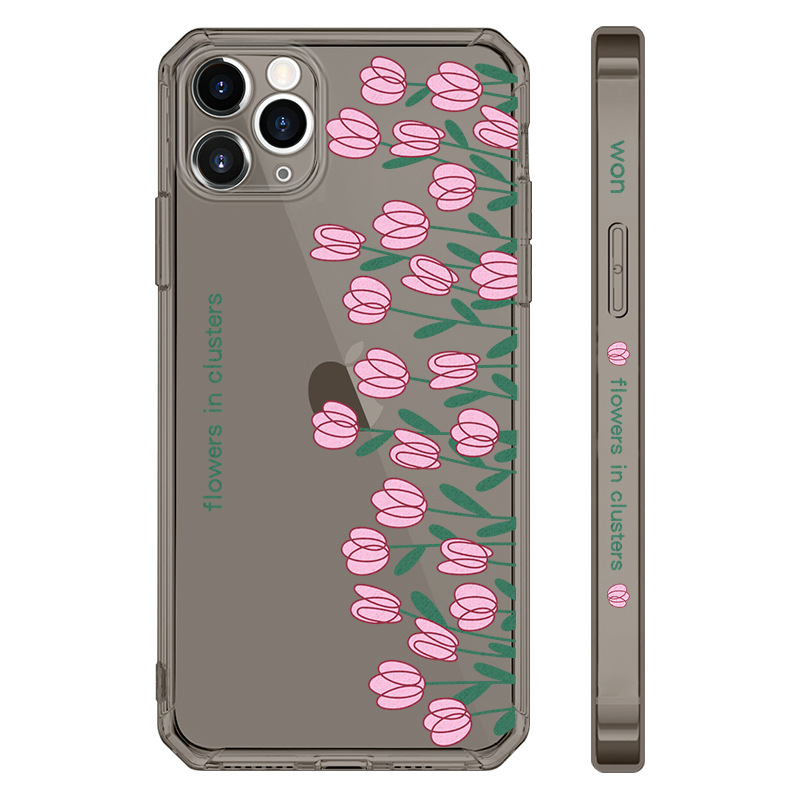 Ốp lưng iphone ốp Điện Thoại Trong Suốt In Họa Tiết Hoa Phong Cách Hàn Quốc Cho iphone 5/5s/6/6plus/6s/6splus/7/7plus/8/8Plus