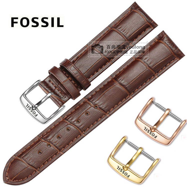 FOSSIL FOSSIL Dây Đồng Hồ Da Cá Sấu 22mm 20 14 16 18 Cho Nam Và Nữ