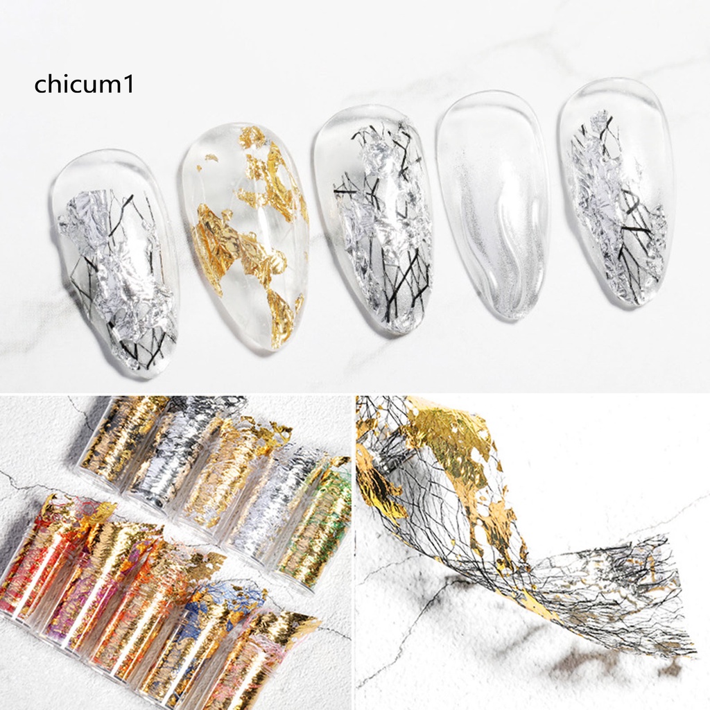 Lưới Lá Vàng Nhiều Màu Trang Trí Móng Tay Cho Nữ