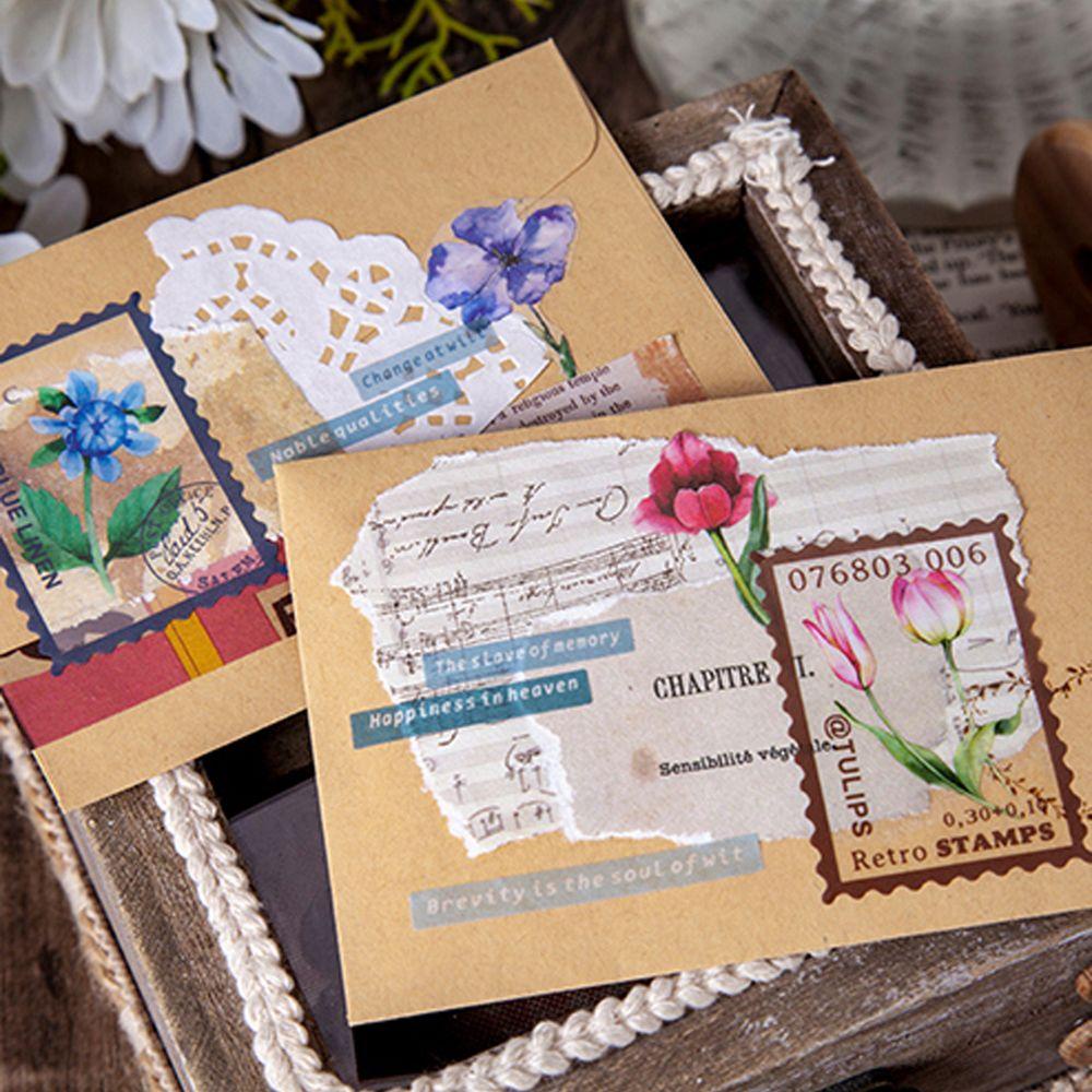 Nhãn Dán Trong Suốt Hình Hoa Trang Trí Sổ Tay DIY