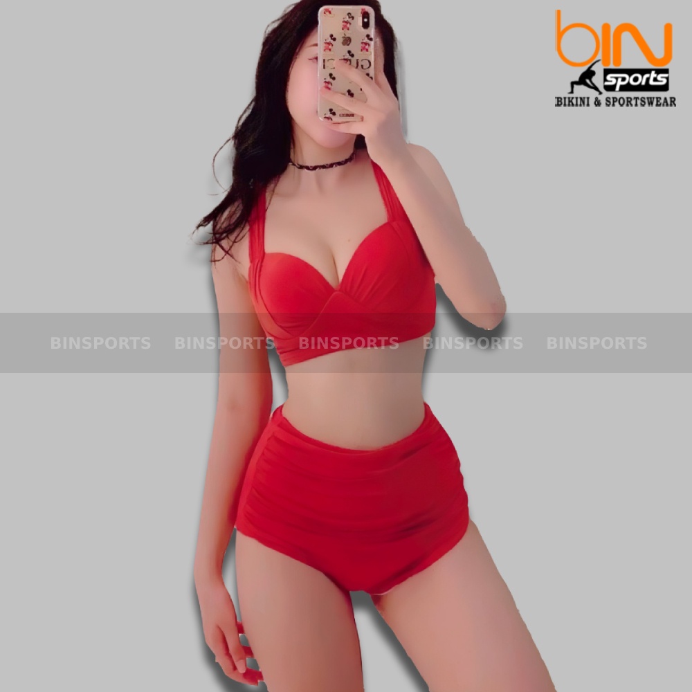 Bikini Nữ Hai Mảnh Cạp Cao Freesize Bin Sports BHV075