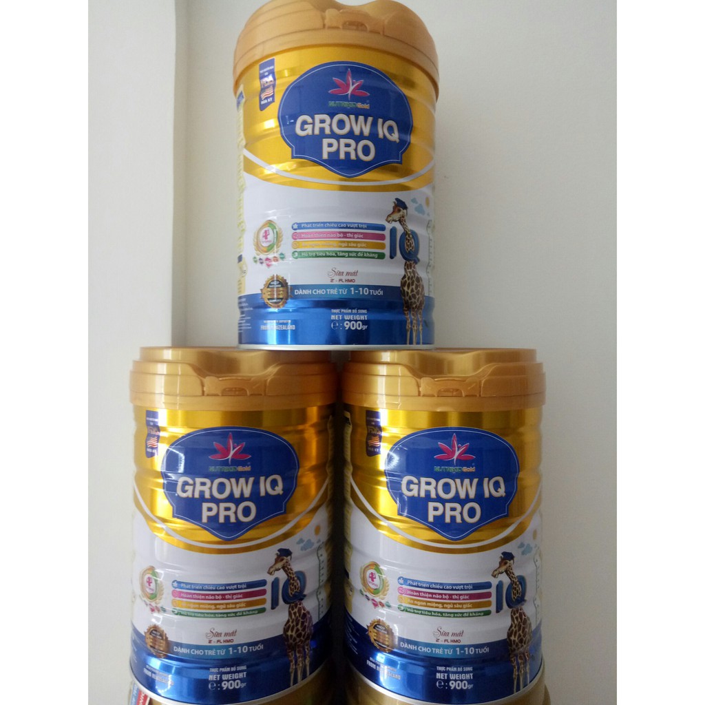 SỮA TĂNG CHIỀU CAO GROW IQ PRO NUTRIKIDGOLD LON 900G