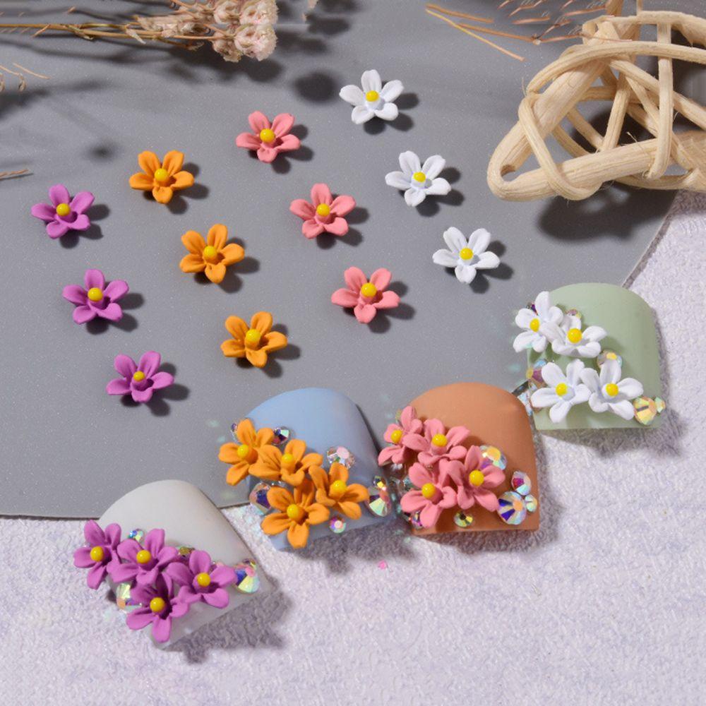 Phụ Kiện Trang Trí Móng Tay Bằng Kim Loại Họa Tiết Hoa Phong Cách Nhật Bản Tinh Tế DIY