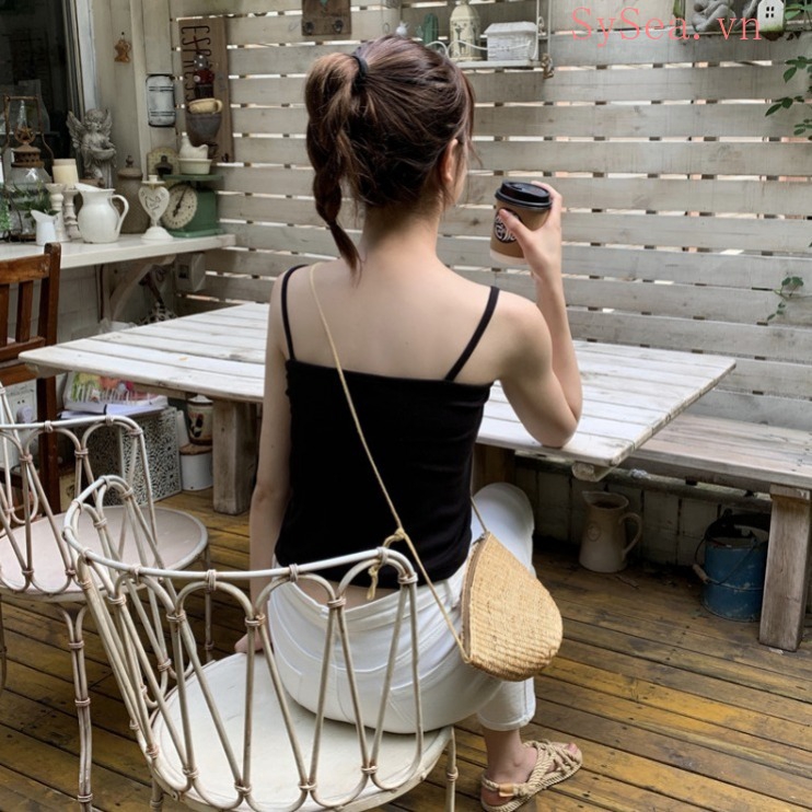 Áo thun không tay cổ vuông quyến rũ cho nữ | BigBuy360 - bigbuy360.vn