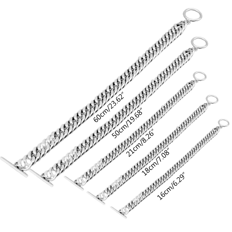 Vòng Tay Dây Xích Bằng Thép Không Gỉ Phong Cách Hip Hop Thời Trang Cho Nam Và Nữ