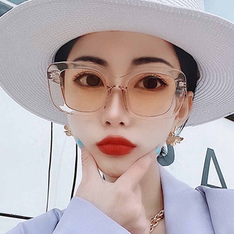 Kính Mát Gọng Vuông Cỡ Lớn Phong Cách Âu Mỹ Thời Trang