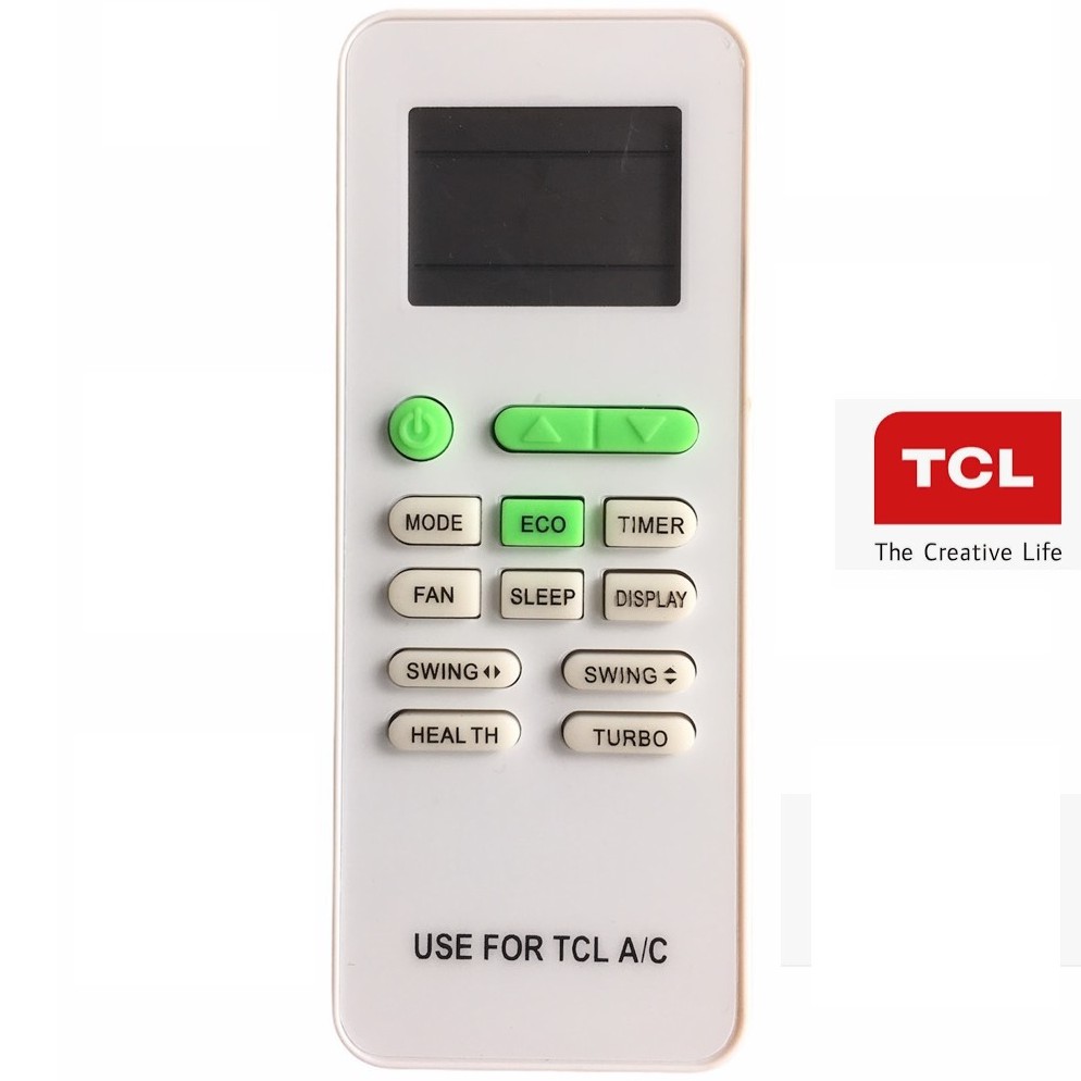 Điều khiển điều hòa TCL,Remote điều hòa TCL nút màu xanh lá
