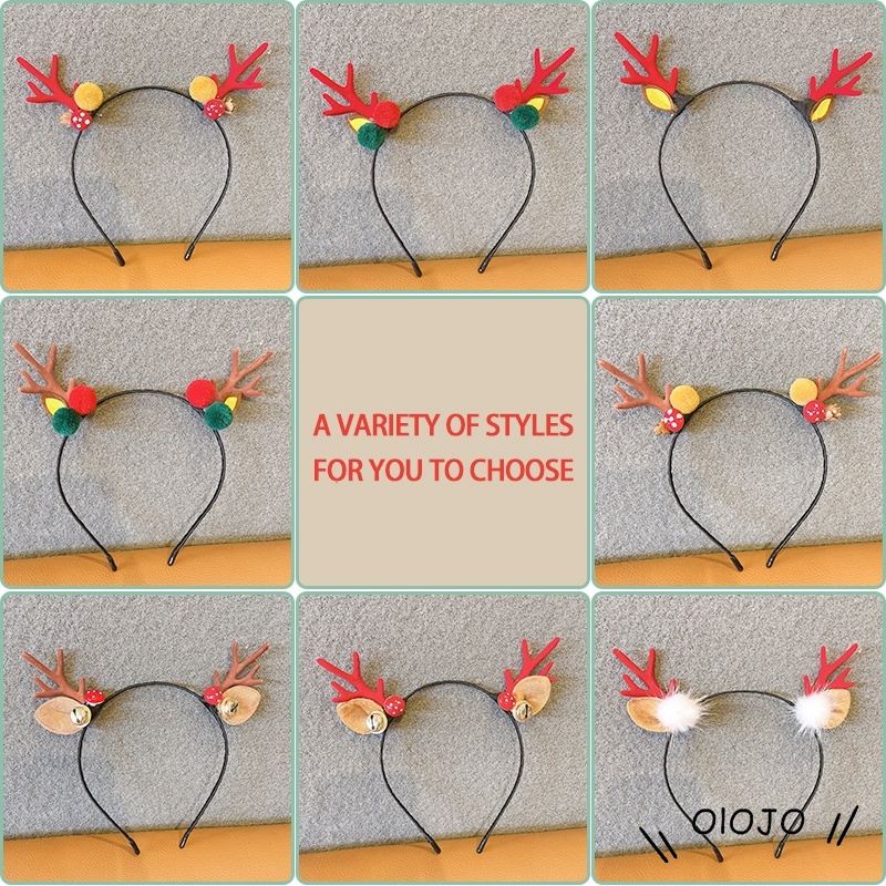 Băng đô cài tóc hình sừng tuần lộc/ông già noel/ bông tuyết dễ thương cho bé