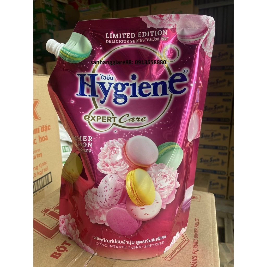 Nước xả vải Hygiene Thái Lan đậm đặc MAU MỚI NHẤT LIMITED  Túi 1150ML