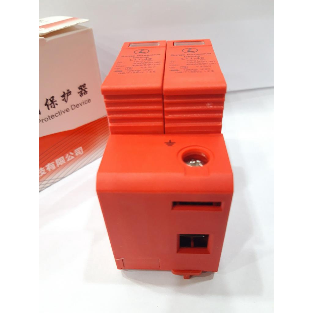 Chống sét DC 1000V 2P 40KA LT1-40 HÀNG CAO CẤP thiết bị bảo vệ chống sét lan truyền bảo vệ điện áp thấp - ĐỎ