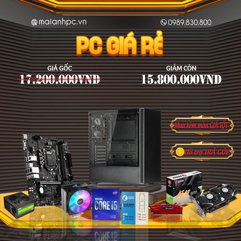 Bộ máy tính giá rẻ