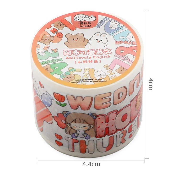 Set sticker cute họa tiết TELADO dễ thương sáng tạo sổ tay lưu bút, Hình dán không thấm nước trang trí đồ dùng tiện lợi