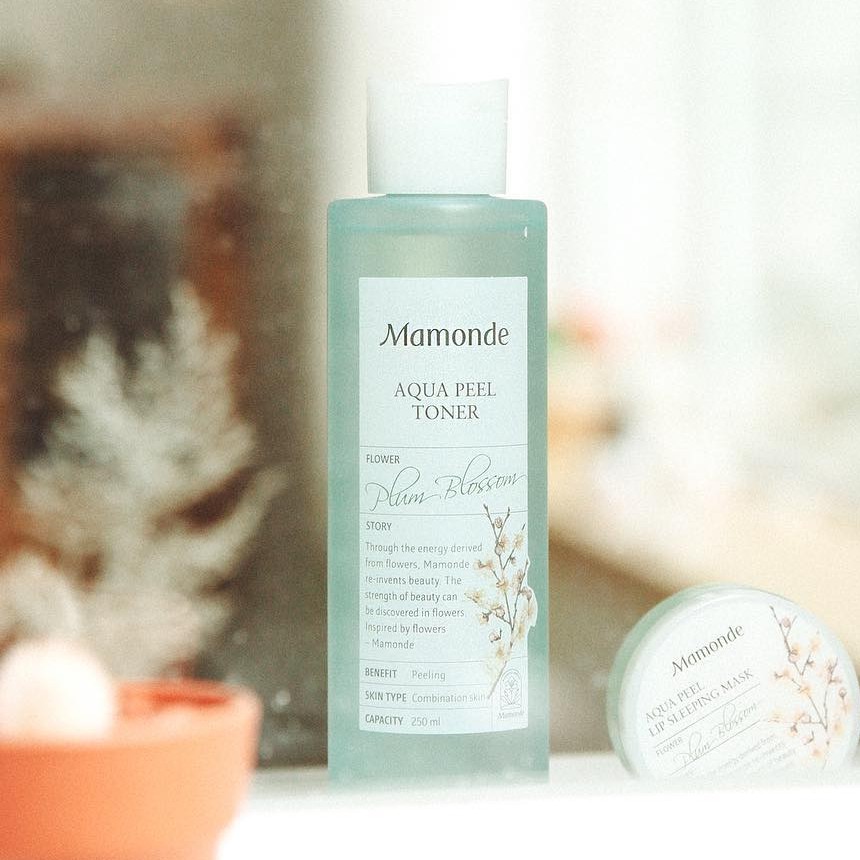 Nước Hoa Hồng Cấp Nước,Tẩy Da Chết,Ngừa Mụn Mamonde Aqua Peel Toner 250ml #Plum Blossom