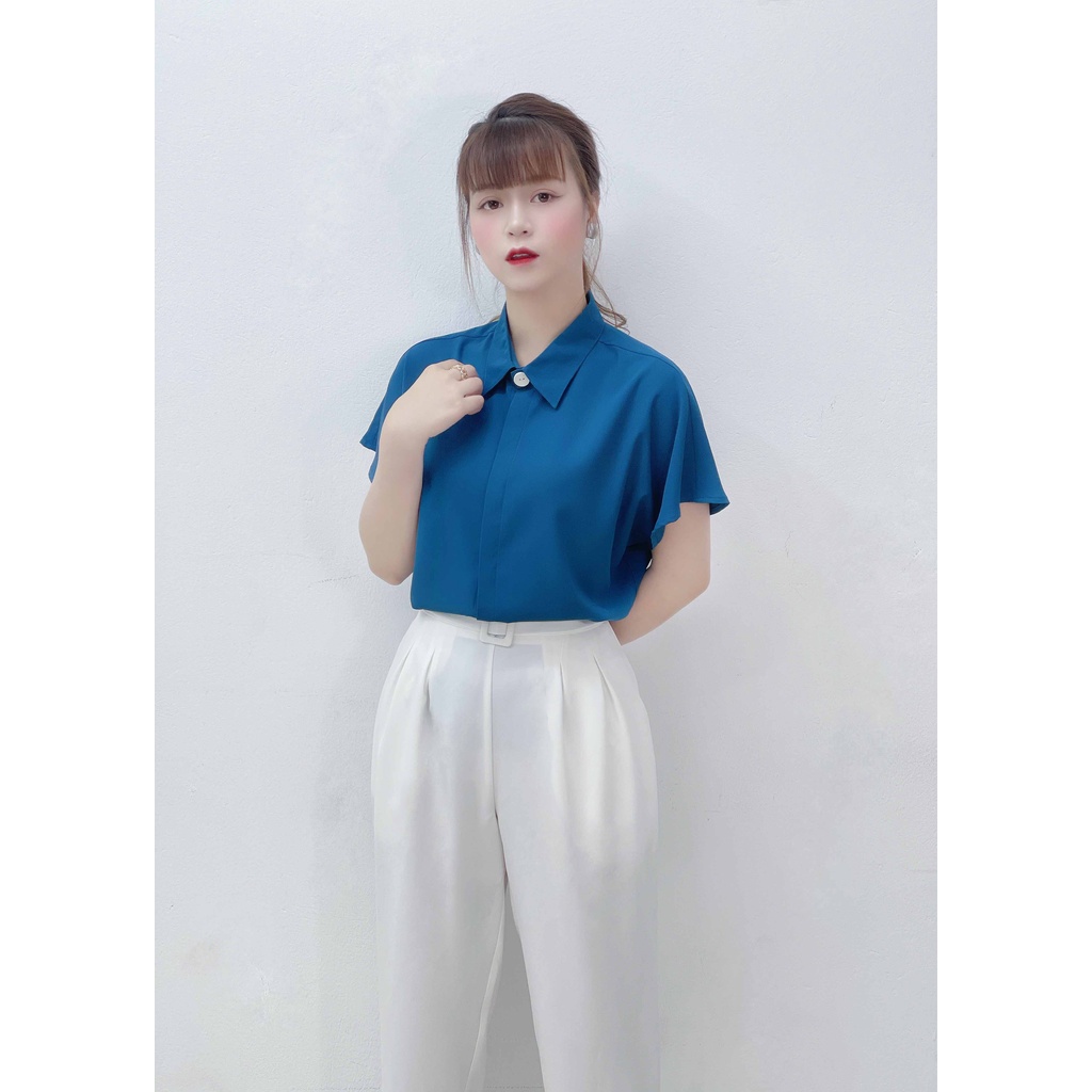Áo sơ mi nữ công sở cổ đức tay rơi trẻ trung sang trọng Elimaz EA21.059 | BigBuy360 - bigbuy360.vn