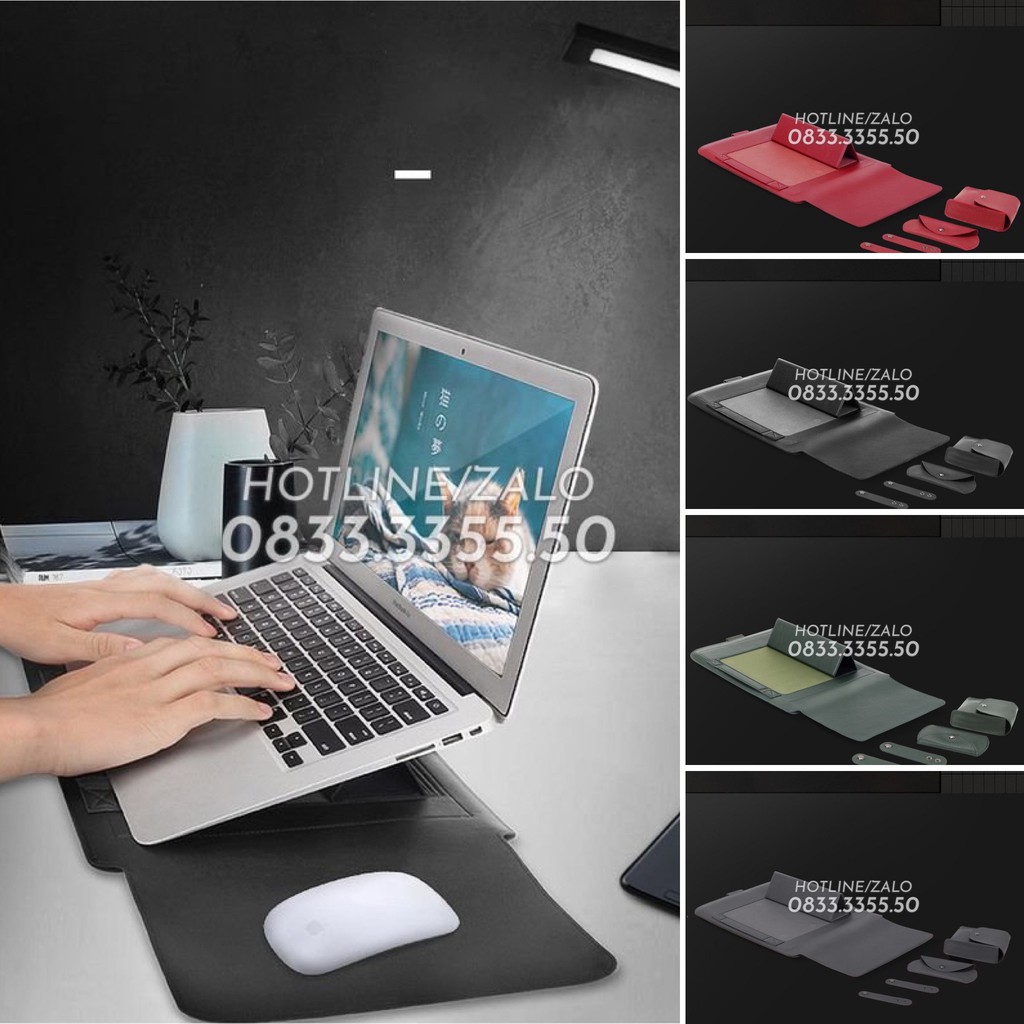 Bộ Túi Chống Sốc Laptop Notebook Thông Minh Da Nhân Tạo Cao Cấp