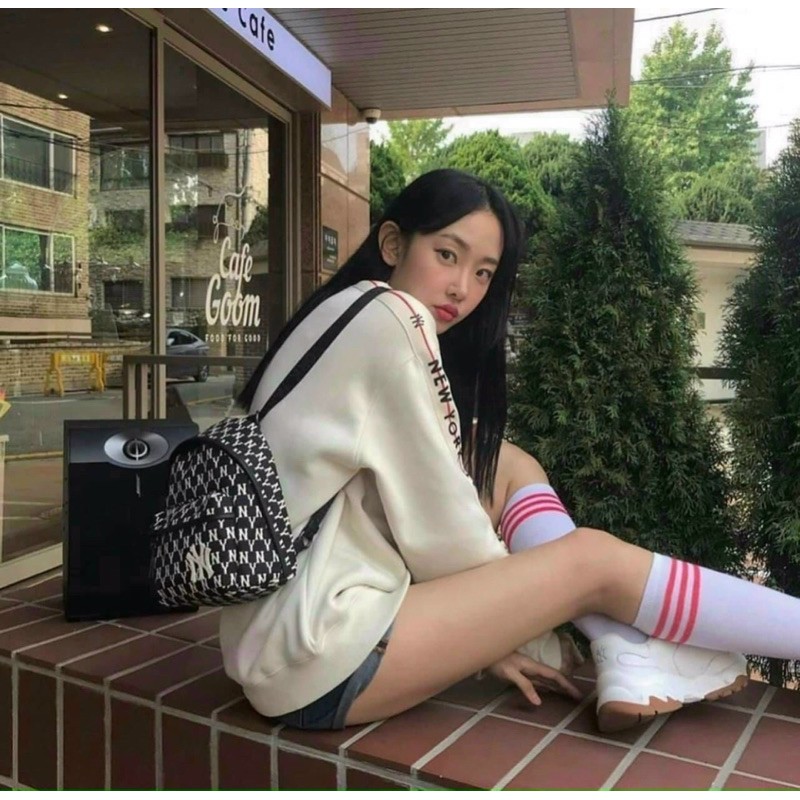 Balo Nữ NY Hoạ Tiết Basic Balo Vải New Hot 2021