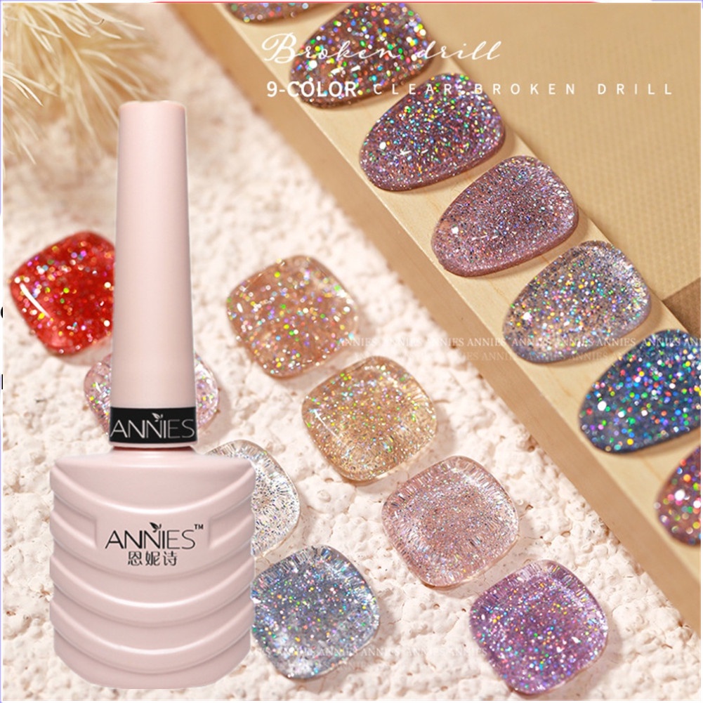 Annies Sơn Mắt Mèo Sơn Nhũ Flash Gel Sơn Móng Tay Lọ Gel Sơn Móng Tay set 9 Keo Dán Móng Tay Thần Kỳ Trong Suốt 2022