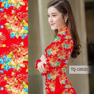 Vải áo dài in hoa
