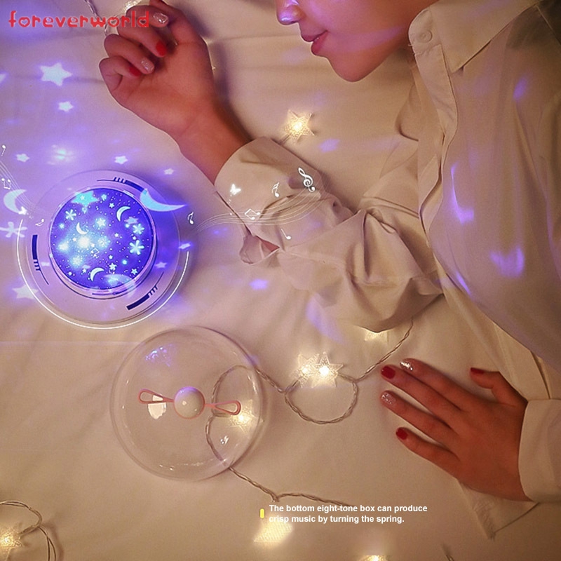 Đèn Ngủ Xoay 360 Độ Hình Bầu Trời Sao Lãng Mạn | BigBuy360 - bigbuy360.vn