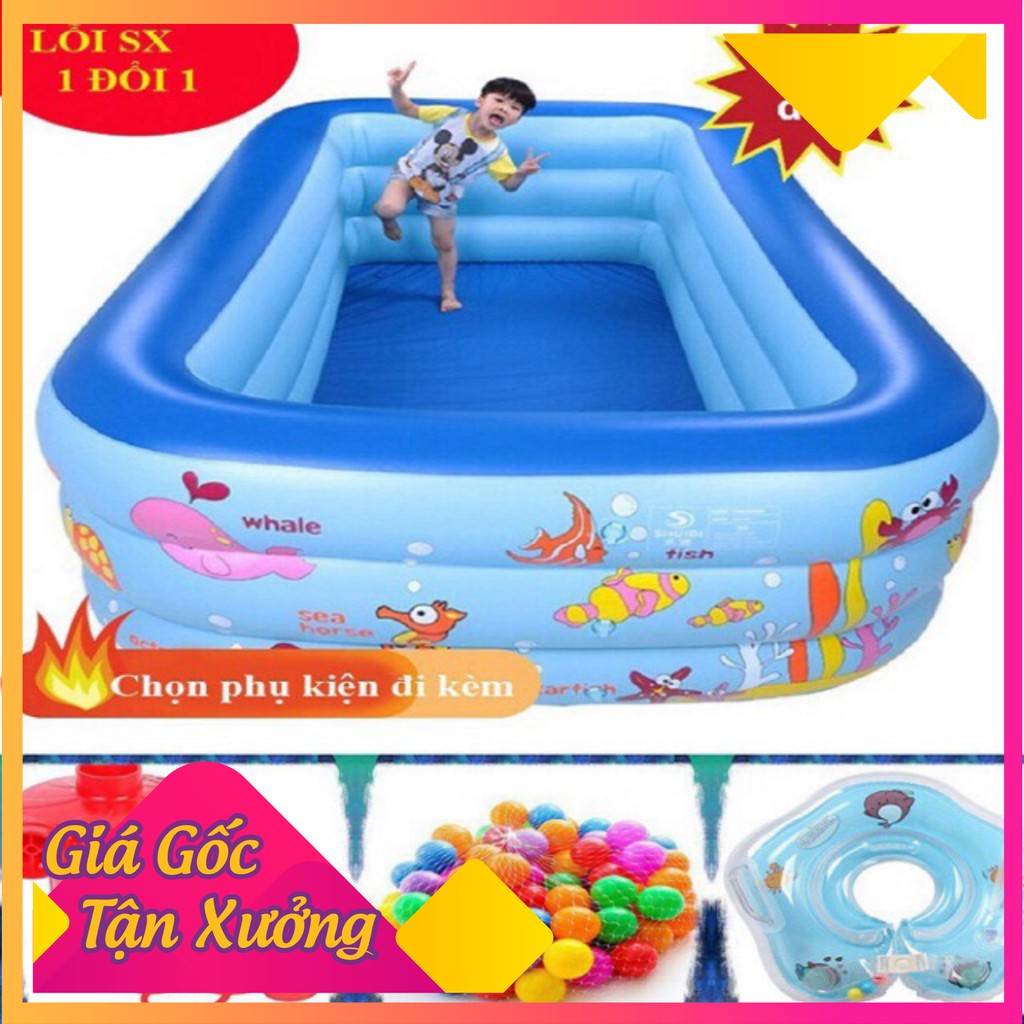 bể bơi phao Bể Bơi Phao Cho Bé 1M2,1M3,1M5,1M8,2M1,2M6 Chất Liệu PVC Loại 1 Siêu Dai,Siêu Bền.