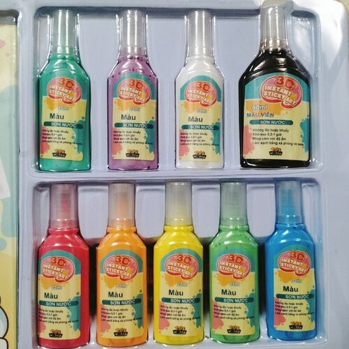 Tranh Vẽ 3D Tạo Hình Dán Dạng Gel Tranh Nhựa Stereo 7 Màu Cho Bé