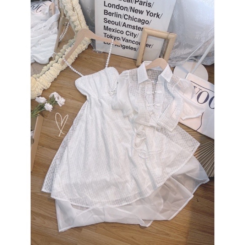 SET ÁO-ĐẦM CỔ TRANG