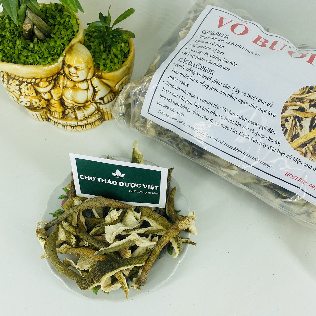 500g vỏ bưởi khô, cùi mỏng, thơm, da xanh - Chợ thảo dược việt