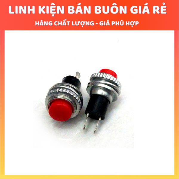 Nút Nhấn Đề 10MM Núm Đỏ Ren Trên