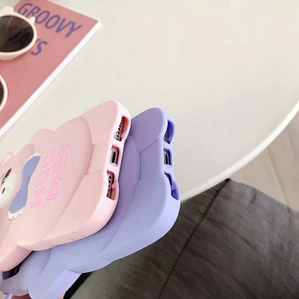 Ốp Điện Thoại Silicone Mềm Họa Tiết Gấu Hoạt Hình Cho Iphone x xs max xr 6 6s 7 8 Plus 11 11 pro max 12 13 pro max