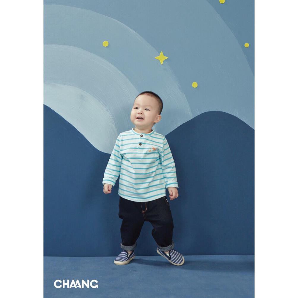 XẢ KHO  Áo dài tay bé trai cổ đứng SIZE TO 1-6Y CHAANG chất cực đẹp (Thu Đông 2019)