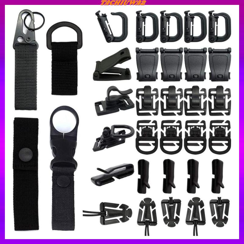 34 Kẹp Vòng Chữ D Xoay 360 Độ Gắn Balo Molle