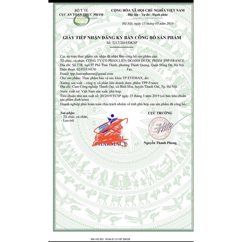 Viên sáng mắt ,bổ mắt TP eye max