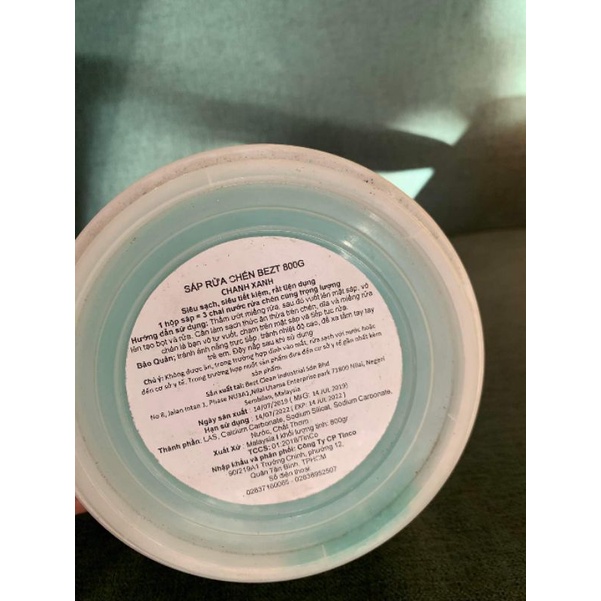 Nước rửa chén dạng Sáp BERT 800gr - công nghệ mới siêu tiện lợi