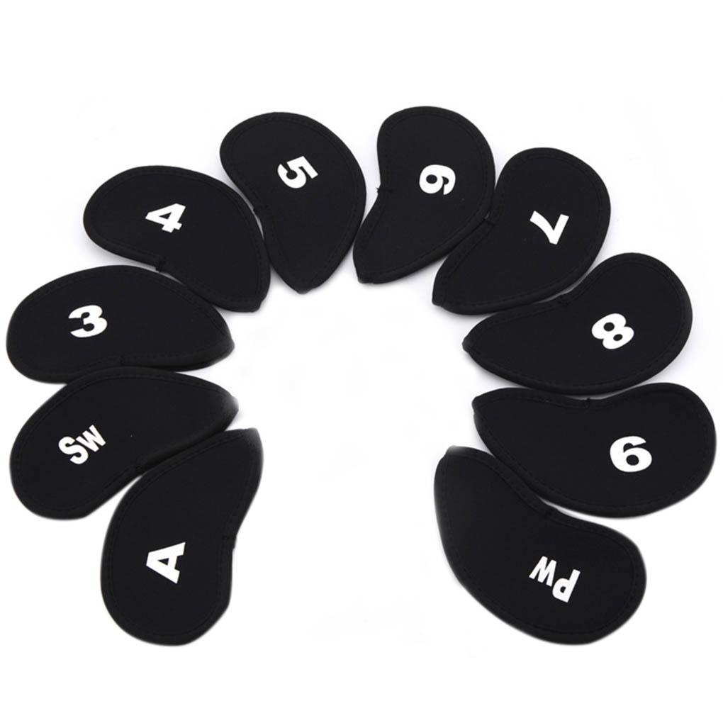 Set 10 Vỏ Bọc Đầu Gậy Đánh Golf Màu Đen