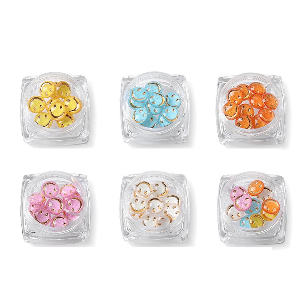 Trang Sức Móng Tay Hình Mặt Cười Mùa Xuân Hè|Phụ Kiện Trang Trí Móng Tay Họa Tiết Hoạt Hình Dễ Thương DIY