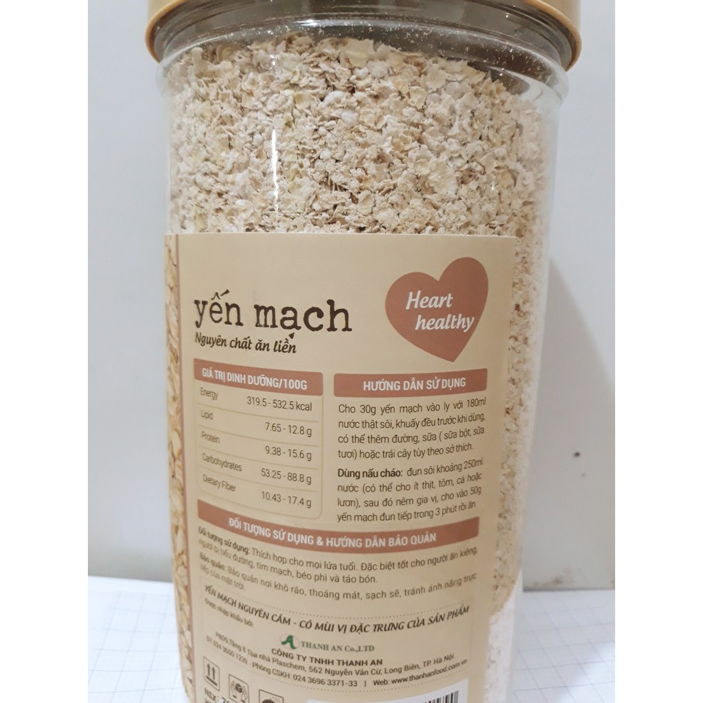 Yến Mạch Nguyên Chất OATTA Hộp 800g