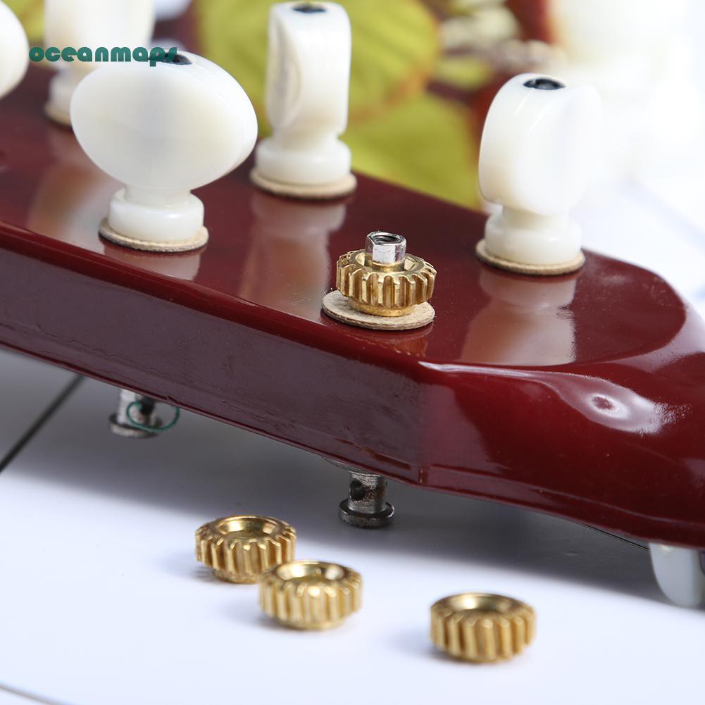 Bộ 6 bánh răng 10.2x5x5mm mạ vàng 1/18 dùng cho guitar tiện dụng chất lượng cao