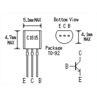 [ 5 CON ] Transistor C1815 TO-92 50V 0.15A NPN