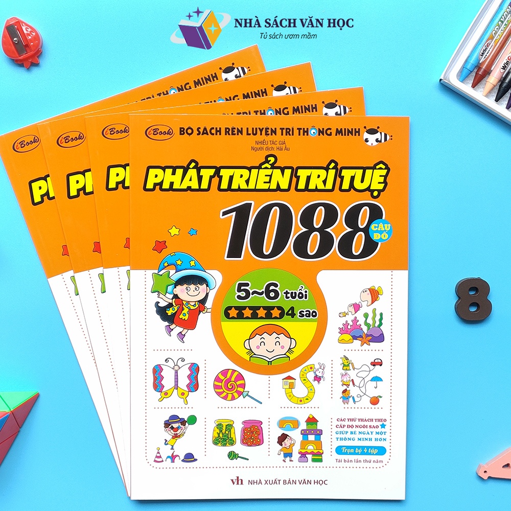 Sách - 1088 Câu Đố Phát Triển Trí Tuệ 5 - 6 Tuổi
