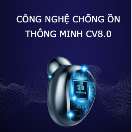 【EP-F9】Tai Nghe Bluetooth v5.0 TWS F9 Không Dây Cảm Ứng Chống Nước Chống Ồn Siêu Thanh Chất Lượng Cho Android iOS iPhone