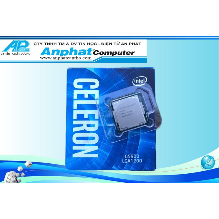 CPU Intel Celeron G5900 Socket LGA 1200 Hàng Box Chính Hãng(có sẵn Fan Zin) - Bảo hành 36 Tháng