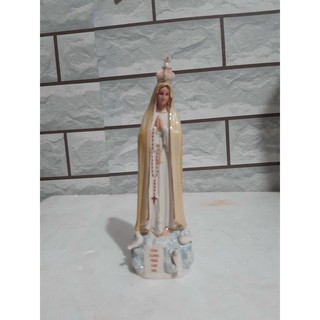 122. Đức Mẹ Fatima gốm sứ 15cm