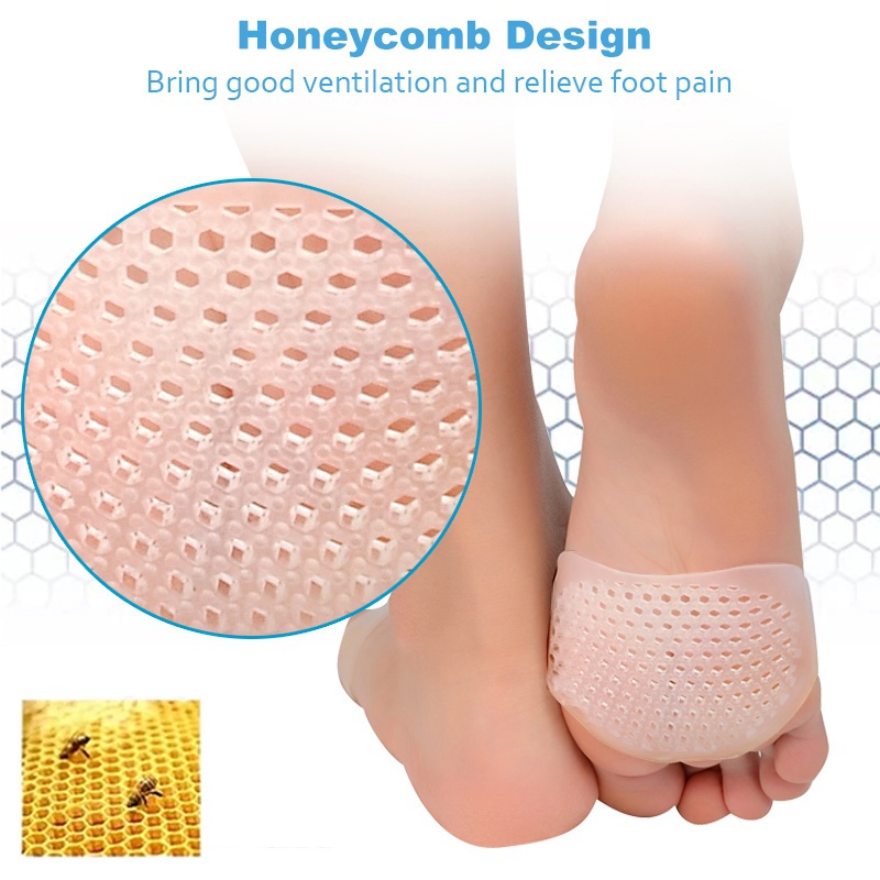 Miếng lót giày cao gót hở ngón bằng silicon giảm đau cho nữ