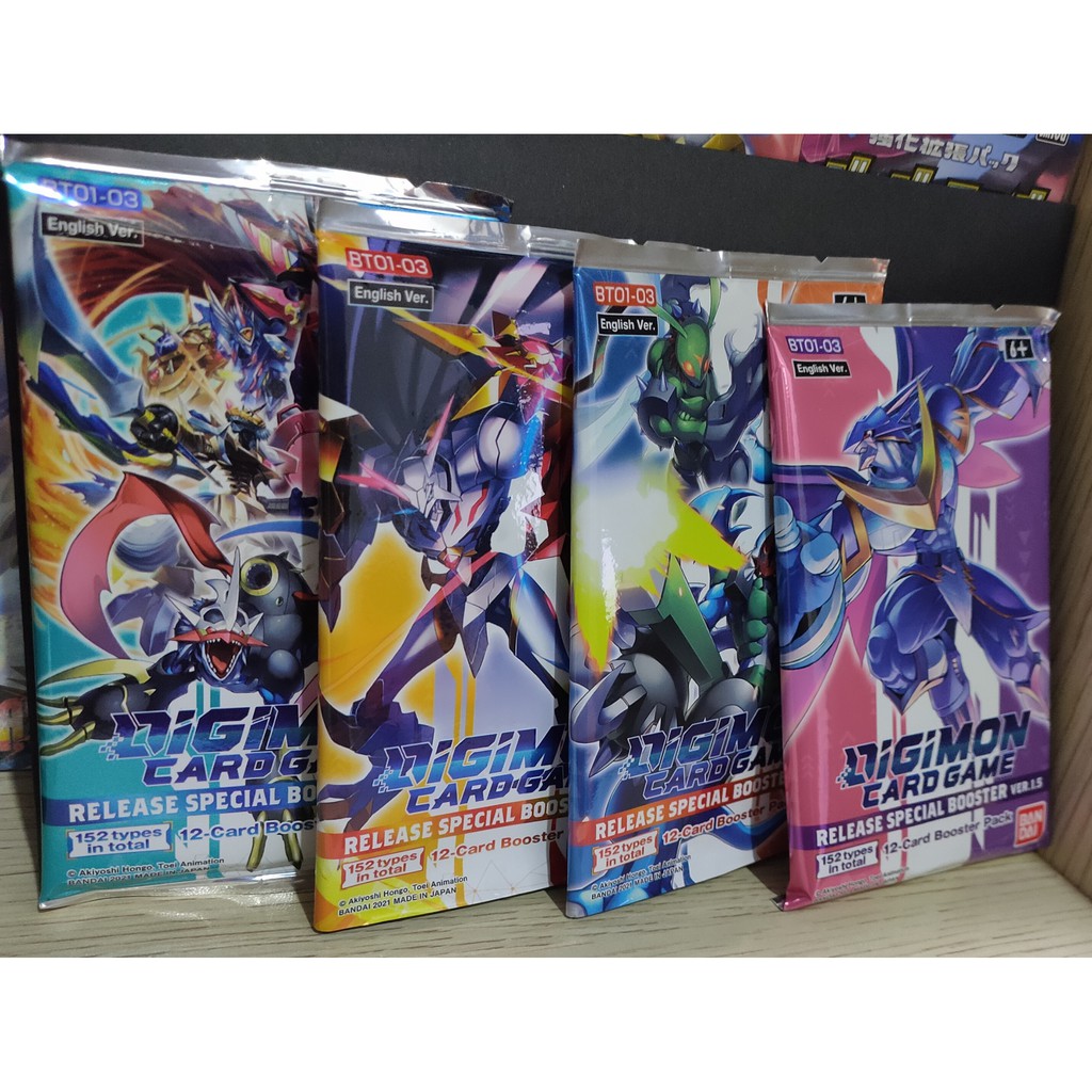 Gói bài Digimon tiếng Anh các phiên bản