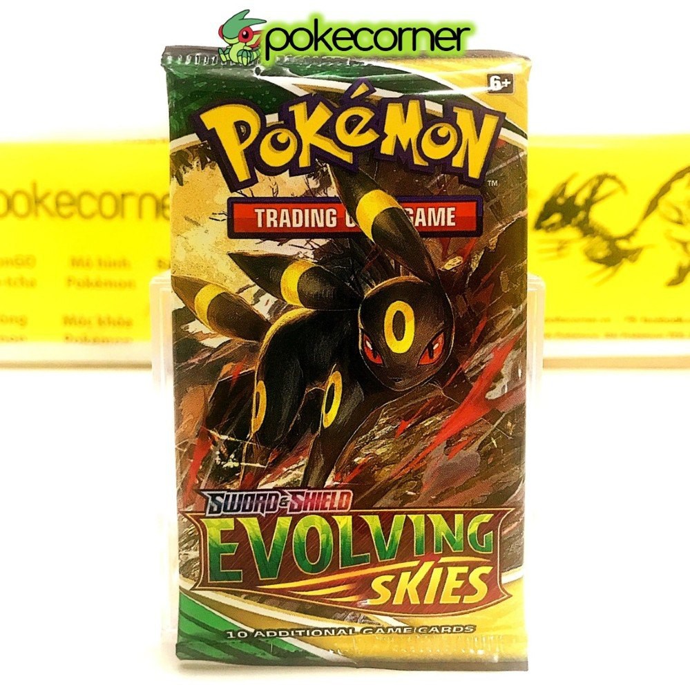 (siêu rẻ) 01 pack bài Pokemon Evolving Skies SS7 TCG Chính Hãng Mới 100% - Túi Thẻ Bài Pokemon Booster Pack - PokeCorner